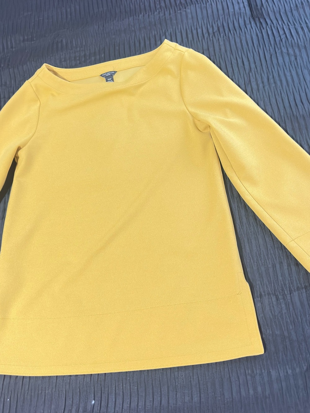 Ann Taylor Yellow Scoop Neck Knit Top